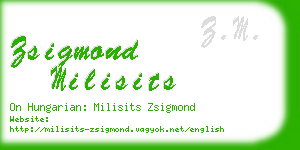 zsigmond milisits business card